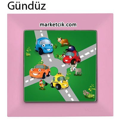Mutlusan Candela Kids Traffic Pembe Tekli Anahtar Priz