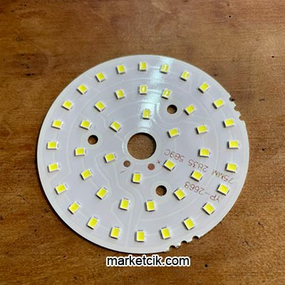 Marketcik 9 Watt Led Entegre Plaka Beyaz Işık 12Volt