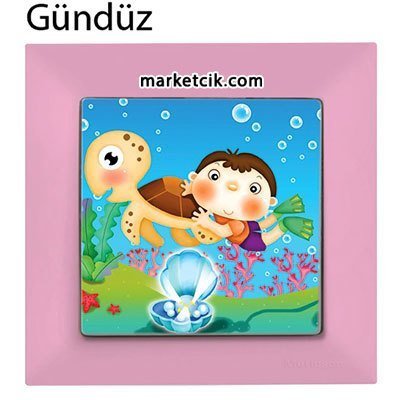 Mutlusan Candela Kids Caretta Pembe Tekli Anahtar Priz