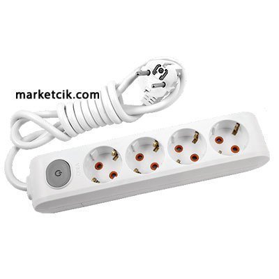 Viko by Panasonic Multi-let 4lü 2 Metre Kablolu Anahtarlı Topraklı Grup Priz