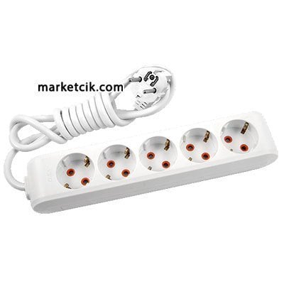 Viko by Panasonic Multi-let 5li 2 Metre Kablolu Topraklı Grup Priz