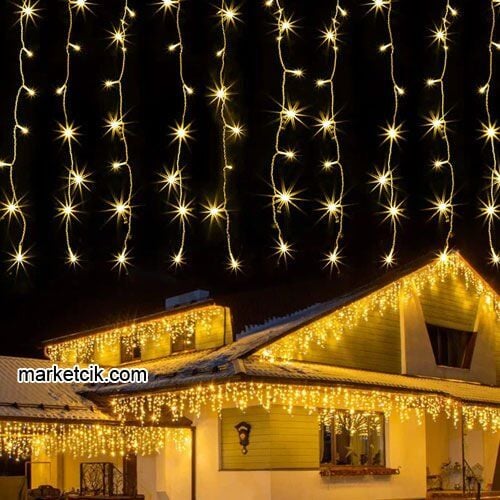 Marketcik 2x1,5 Metre Dış Mekan Yılbaşı Led Perde Sabit-Çakar Işık