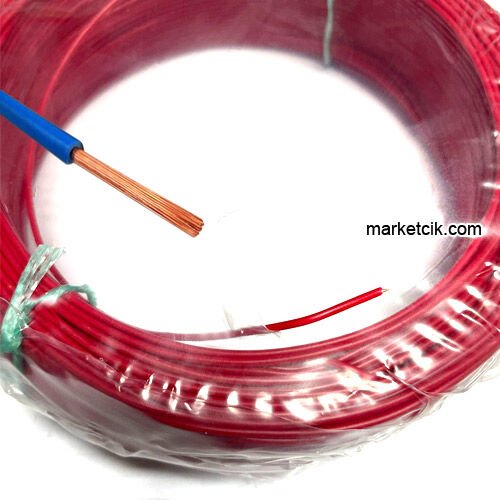 Marketcik 1x0,50 mm NYAF Kablo, Çok Damarlı Montaj Kablosu, 100 metre