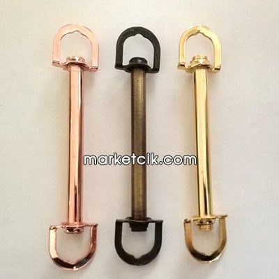 20-30-40-50 cm Boyunda İki Askı Kancalı Tij Nipel, Bakır-Eskitme-Sarı