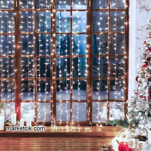 Marketcik 2x2 Metre İç Mekan Yılbaşı Led Perde Sarı Sabit Işık