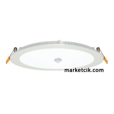 Pelsan-Tio 18 Watt Sıva Altı Yuvarlak Sensörlü Led Panel Armatür Günışığı-Beyaz Işık 10 Adet Gün ışığı
