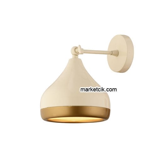 Marketcik RTA113-105 Dekoratif Beyaz Retro Modern Duvar Aplik