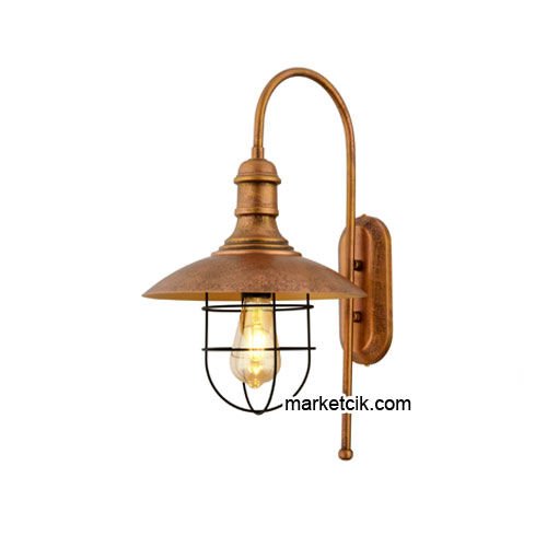 Marketcik RTA114-102 Dekoratif Bakır Eskitme Retro Modern Duvar Aplik