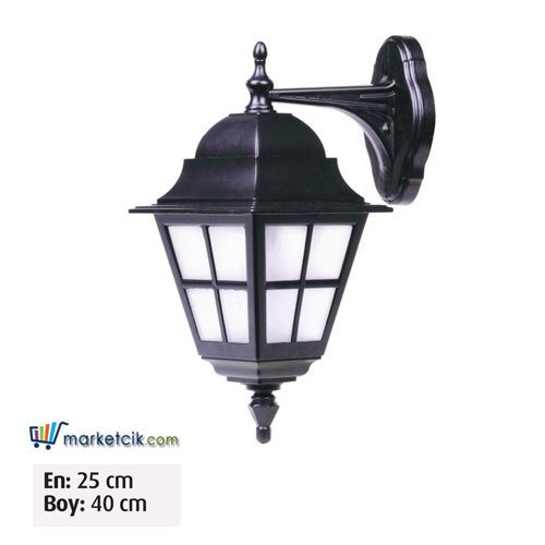 Ayaz 40x25 Çıtalı Fenerli Park Bahçe Aydınlatma Duvar Apliği