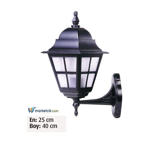 Ayaz 40x25 Çıtalı Fenerli Park Bahçe Aydınlatma Duvar Apliği