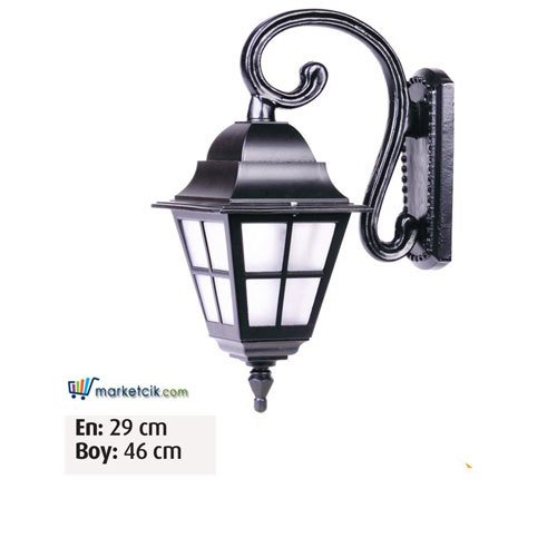 Ayaz 46x29 Çıtalı Fenerli Park Bahçe Aydınlatma Duvar Apliği