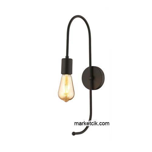 Marketcik RTA114-112 Dekoratif Siyah Retro Modern Duvar Aplik