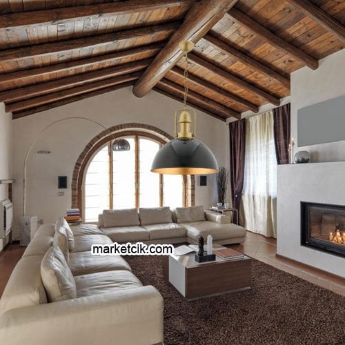 Marketcik RTA110-103 Dekoratif Siyah Tekli Retro Modern Sarkıt Avize