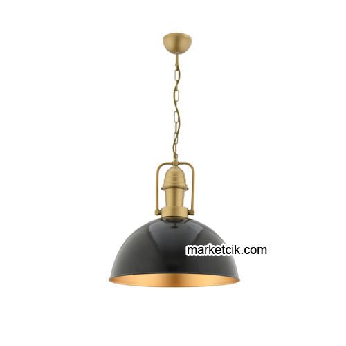 Marketcik RTA110-103 Dekoratif Siyah Tekli Retro Modern Sarkıt Avize