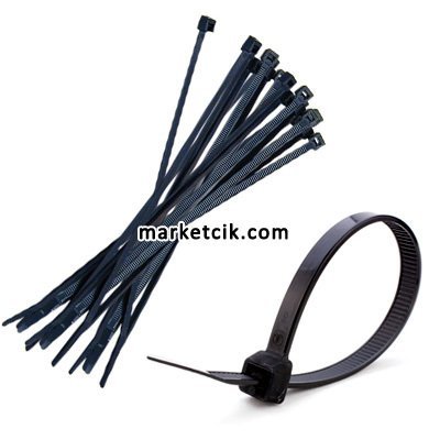 Yıldız 9x762 mm Siyah Kablo Bağı Cırt Kelepçe, 100 Adet