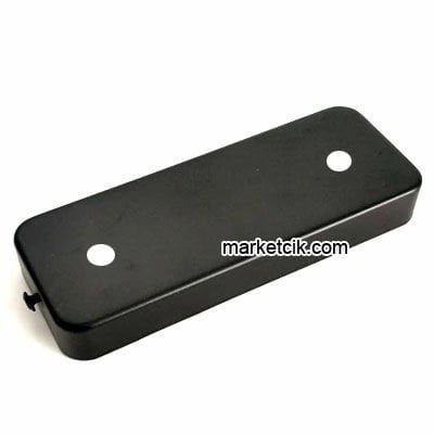 Marketcik Avize, Abajur İçin 2 Delikli Dikdörtgen Siyah Metal Rozans