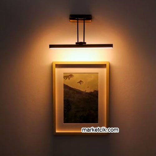 Marketcik 6 Watt Siyah Led Duvar Resim Tablo Flüt Aplik Günışığı Işık