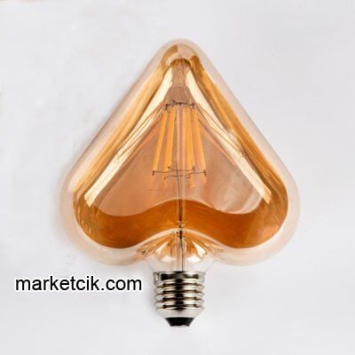 Edison Dekoratif Led Rustik Kalp Ampul 6 Watt E27 Duy, Kalp Ampul Modeli