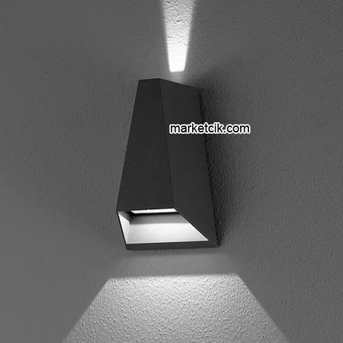 Pelsan Cono 2x3 Watt Alüminyum Park Bahçe Aydınlatma Led Duvar Aplik 3000K