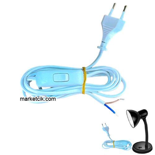 Marketcik Çini Seramik Vazo Abajur Masa Lambası Aydınlatma Sistemi Krom E27 Duy