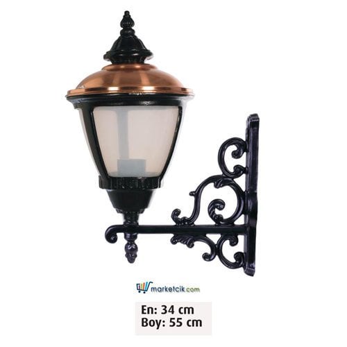 Ayaz 55x34 Alüminyum Ulubatlı Fenerli Park Bahçe Aydınlatma Duvar Apliği