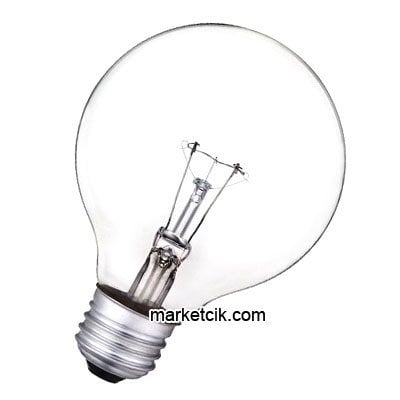 100 Watt G95 Normal Şeffaf Glop Ampul