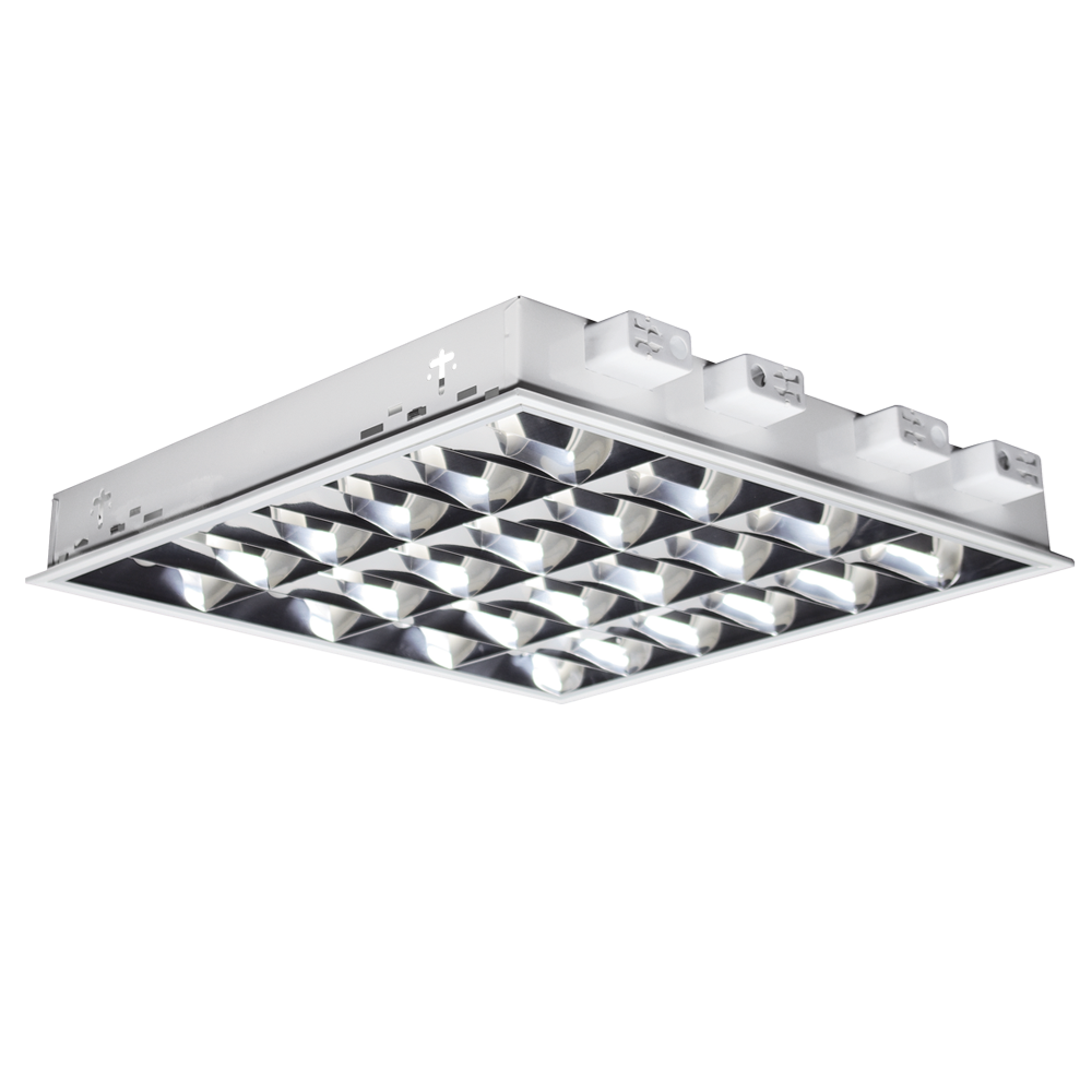 Pelsan 2x18 W Sıva Altı Çift Parabolik Armatür,  7 Lamel, Elektronik Balast