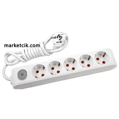 Viko by Panasonic Multi-let 5li 3 Metre Kablolu Anahtarlı Topraklı Grup Priz