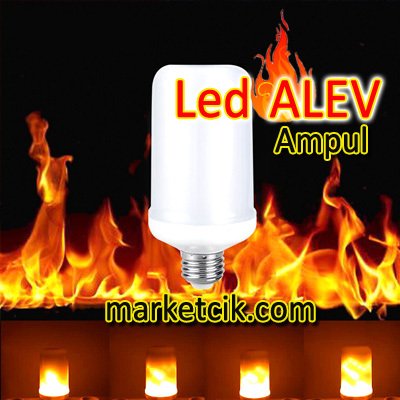 Led Alev Ampul, 5 Watt E27 Duy Ateş Efektli Led Alevli Lamba
