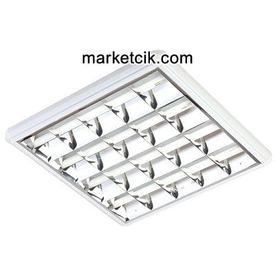 4x18 Watt Sıva Üstü Parabolik Floresan Armatür, Mekanik Balastlı