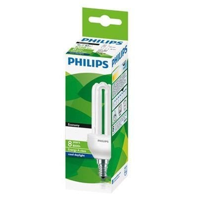Philips 6 Adet 8 Watt Sarı Düz Enerji Tasarruflu Ampul E14 Duylu T2 Tornado