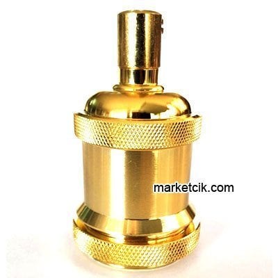 Marketcik Dekoratif Sarı Metal E27 Duy