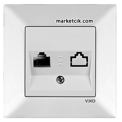Viko by Panasonic Meridian Krem Tekli Nümeris Telefon Prizi RJ11