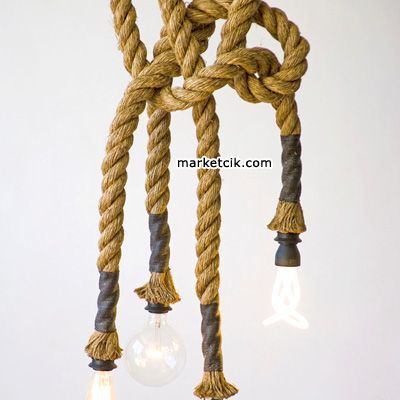 3cm Dekoratif Örgülü Kalın Hasır Halat, 1 Metre KABLOSUZ