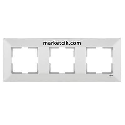 Viko by Panasonic Meridian Krem Yatay Üçlü Çerçeve