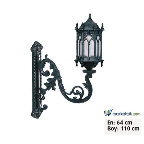 Ayaz 110x64 Alüminyum Osmanlı Fenerli Park Bahçe Aydınlatma Duvar Apliği