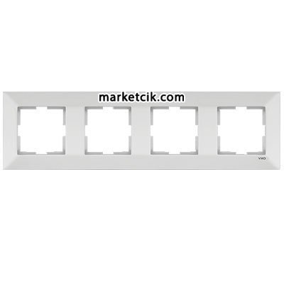 Viko by Panasonic Meridian Krem Yatay Dörtlü Çerçeve