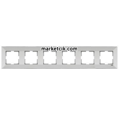 Viko by Panasonic Meridian Krem Yatay Altılı Çerçeve