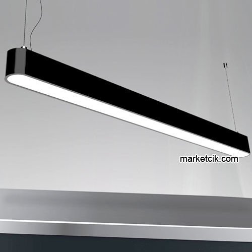 1.20 metre 38 Watt Beyaz Işık Oval Linear Led Aydınlatma, Mimari Led Aydınlatma