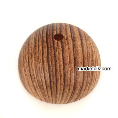 Marketcik Dekoratif Koyu Meşe Ağaç Desenli Avize Abajur İçin Plastik Küre Rozans