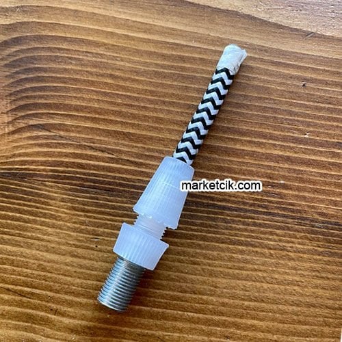 Marketcik 1/8 Nipel Girişli Şeffaf Kablo Kapama Parçası, DMK Kablo Kilidi