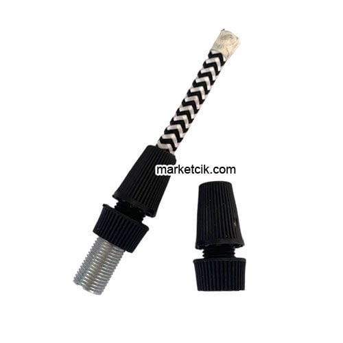 Marketcik 1/8 Nipel Girişli Siyah Kablo Kapama Parçası, DMK Kablo Kilidi