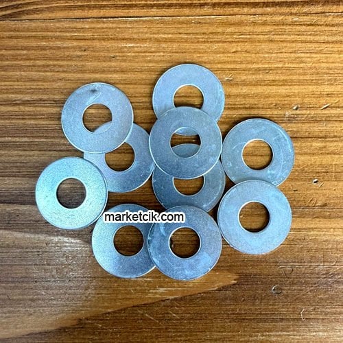 Duy ve Avize Montajı İçin Metal Pul Çap 2,5cm Delik 1cm, 10 Adet