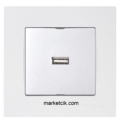 Mutlusan Rita Beyaz Tekli USB Şarj Prizi