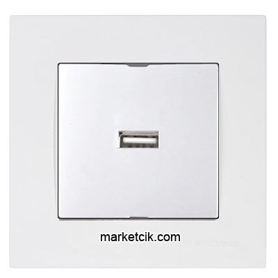 Mutlusan Rita Beyaz Tekli USB Şarj Prizi