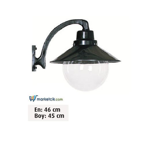 Ayaz 45x46 Alüminyum Salyangoz Model Park Bahçe Aydınlatma Duvar Apliği