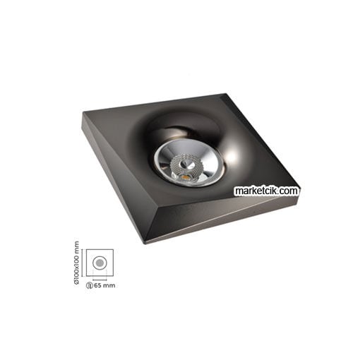 Marketcik MR4008 Sıva Altı Dekoratif Platin Led Spot Armatür Beyaz-Günışığı Işık