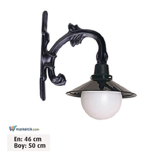 Ayaz 50x46 Alüminyum Salyangoz Model Park Bahçe Aydınlatma Duvar Apliği