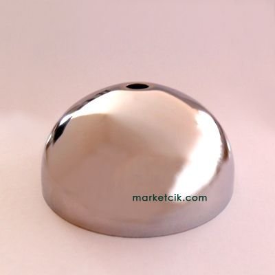 Marketcik Yuvarlak Krom Plastik Küre Rozans 9,5 cm