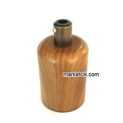 Marketcik Dekoratif Açık Meşe Ağaç Desenli Laleli E27 Duy